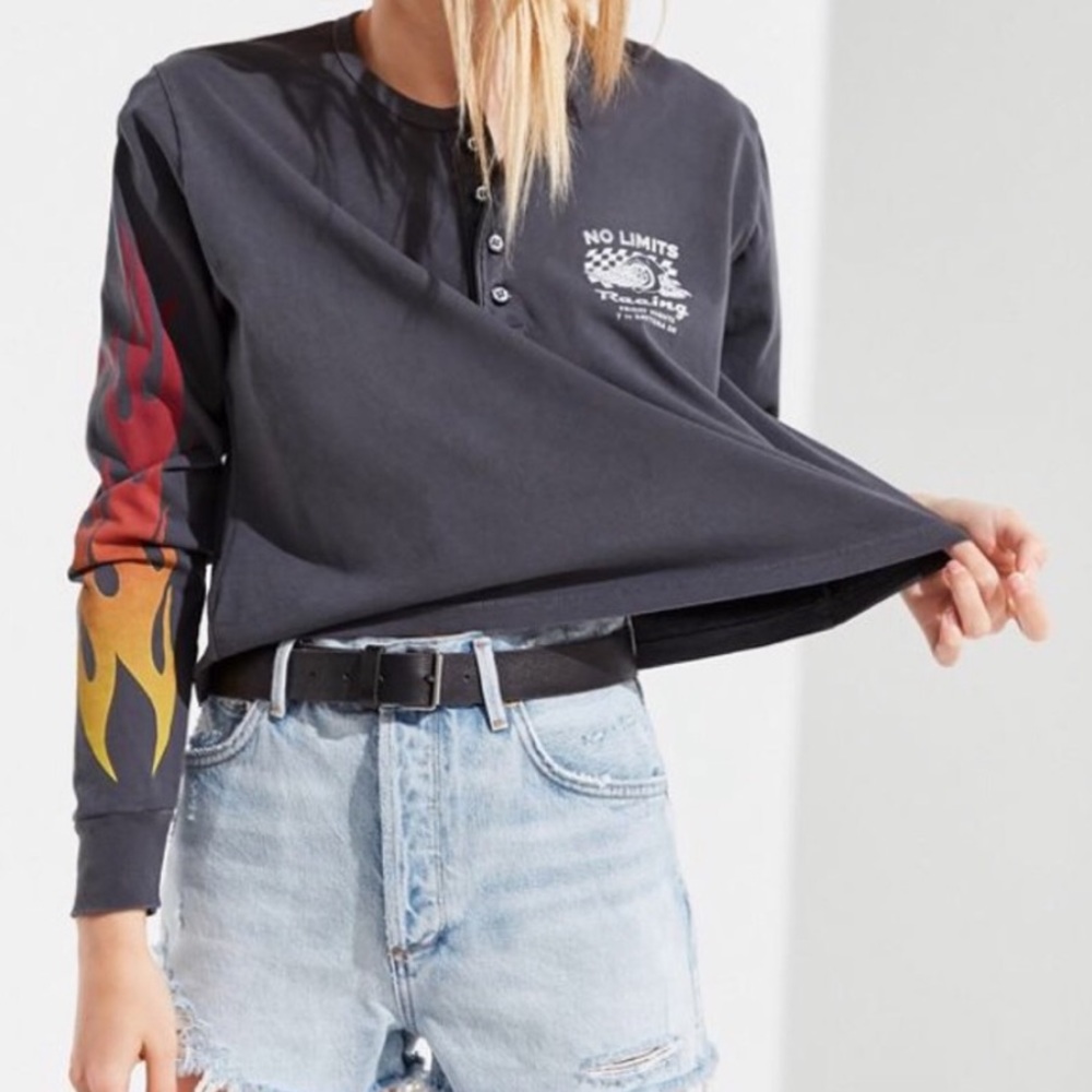 Urban Outfitters No Limits Racing Crop Tee